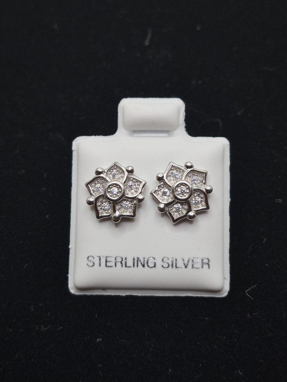 .925 Sterling Flower Stud Earrings